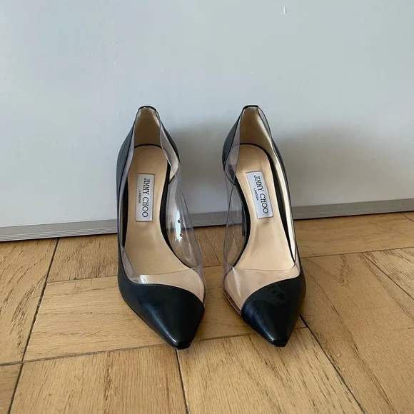 Jimmy Choo PVC and black pumps 39.5 - Picture 1 of 6